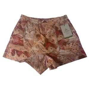 Alpine Design Womens Medium Woven Shortie Shorts Multi Marbling ADW13805P NWT
